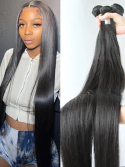 Straight Human Hair Bundles 28 30 inch Raw Brazilian Hair Weave Bundles Sew In Remy Hair Extensions 3 4 Bundles Virgin Hair Weft