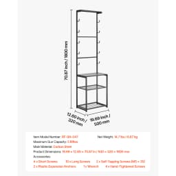 SucceBuy Gun Rack Floor Standing Indoor Rifle Shotgun Rack Stand with Storage Shelf for Wall Mount Gun Display Stand for Garage