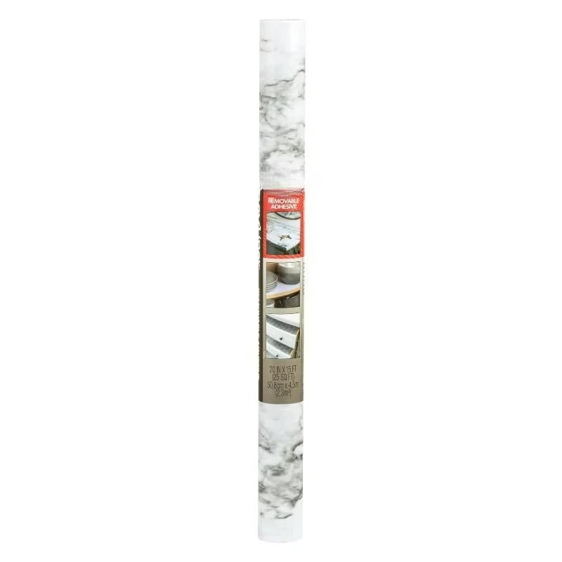 Brand Contact Paper Adhesive Shelf Liner, Gray Marble, 20 in. x 15 ft. Roll
