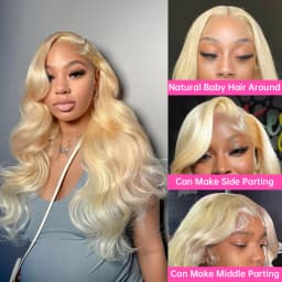 613 13x4 13x6 360 Lace Frontal Wig Body Wave Lace Front Wig 250 Density Brazilian Bone Straight Blonde Human Hair Wigs For Women