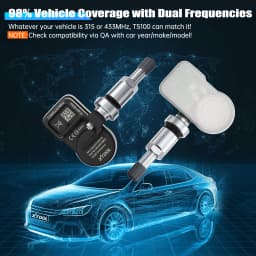 XTOOL TS100 PRO 4PCS Upgraded TPMS Sensor 315Mhz/433MHz Tire Pressure Monitoring Tester Programmed by XTOOL TP150/IP819TP
