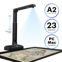 VIISAN S21 CaptureA2 27MP High Resolution HD Camera Book Document Scanner Auto Flatte Height Multi Language OCR Windows Macos