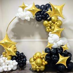 30pcs Gold Silver Foil Star Balloons Set 26inch 10inch Shiny Polyester Four Pointed Star Foil Balloons Strong Atmosphere Party Decorations For Birthdays Weddings Christmas New Year Holiday Celebration Supplies Christmas Essentials