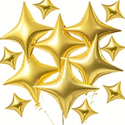 30pcs Gold Silver Foil Star Balloons Set 26inch 10inch Shiny Polyester Four Pointed Star Foil Balloons Strong Atmosphere Party Decorations For Birthdays Weddings Christmas New Year Holiday Celebration Supplies Christmas Essentials