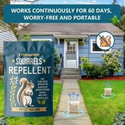 Outdoor Squirrel Repellent, Attic Squirrel Deterrent, Chipmunk Repellent, Squirrel Repeller, Garden Chipmunk Deterrent, Squirrel Repellent, Keep Squirrels Out of Garage - 10 Pack