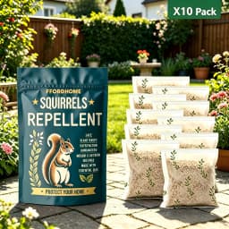 Outdoor Squirrel Repellent, Attic Squirrel Deterrent, Chipmunk Repellent, Squirrel Repeller, Garden Chipmunk Deterrent, Squirrel Repellent, Keep Squirrels Out of Garage - 10 Pack