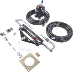 AP03 Hydraulic Outboard Steering System Kit 150HP 2x24ft Hose 6.9mpa/1000psi for Single-Engine Boats