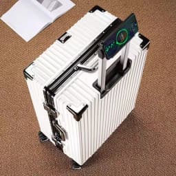 2-Pieces set luggage,20+26 inches in size,a hard-shell suitcase with 108 rivets, , featuring silent all-terrain wheels, a cup holde