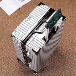 2-Pieces set luggage,20+26 inches in size,a hard-shell suitcase with 108 rivets, , featuring silent all-terrain wheels, a cup holde