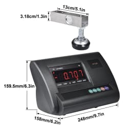10,000 lb Precision Livestock Scale Kit, Heavy Duty Floor Scale with 4 Two-Ton Load Cells – Digital Animal Weighing System for Cattle, Sheep, Horse with Junction Box