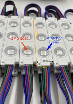 200PCS UL Listed RGB LED Module Kit, 110FT 5050 SMD LED Module Lights IP65 for Signs Storefront Window Advertising Décor