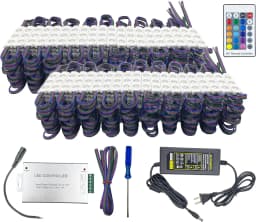 200PCS UL Listed RGB LED Module Kit, 110FT 5050 SMD LED Module Lights IP65 for Signs Storefront Window Advertising Décor
