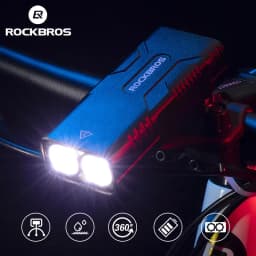 ROCKBROS Bicycle Light 2T6 LED 10W 10000 mAh Bike Front Lamp Flashlight Cycling Equipment MTB Road Bike Flashlight