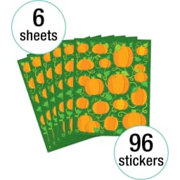 6 Sheets of Pumpkin Stickers for Halloween Celebrations Ideal for Treat Bags Party Favors Reward Charts for Teacher Planners an