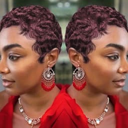 Short Pixie Cut Straight Human Hair Wig with Bangs 180% Density Brazilian Wig Basics Style Full Machine Made