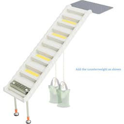 Foldable Dog Pool Ramp with 33" Legs for Free Height Adjustment,Safe & Easy Access dog water ramp for pool, Pool Ramp for Dogs U