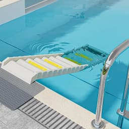 Foldable Dog Pool Ramp with 33" Legs for Free Height Adjustment,Safe & Easy Access dog water ramp for pool, Pool Ramp for Dogs U