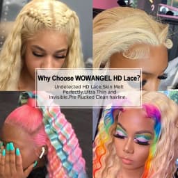 Wow Angel Real HD Lace Frontal Wig 250% 13x6 HD Lace Front Human Hair Wig 613 Blonde Body Wave Wigs HD Lace Closure Wig Glueless