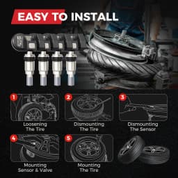 Autel MX Sensor 4PCS 8PCS Set 433 315MHZ TPMS Sensor Tire Repair Tools MaxiTPMS Pad Tire Pressure Monitor Programmable MX-Sensor