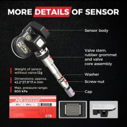 Autel MX Sensor 4PCS 8PCS Set 433 315MHZ TPMS Sensor Tire Repair Tools MaxiTPMS Pad Tire Pressure Monitor Programmable MX-Sensor
