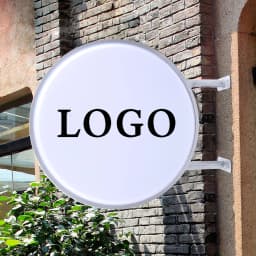 50cm Waterproof LED Double Sided Round Advertising Lightbox 110V/220V Outdoor Advertising Neon Sign Light Box