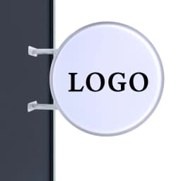 50cm Waterproof LED Double Sided Round Advertising Lightbox 110V/220V Outdoor Advertising Neon Sign Light Box