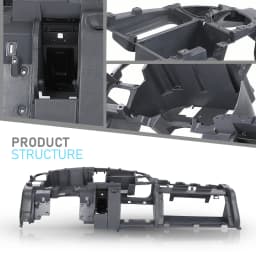 Dash Dashboard Core Structure Frame Single Aux Compatible with Dodge Ram 1500 2500 3500 1998-2001 Grey