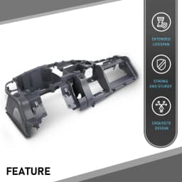 Dash Dashboard Core Structure Frame Single Aux Compatible with Dodge Ram 1500 2500 3500 1998-2001 Grey