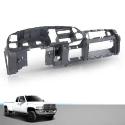 Dash Dashboard Core Structure Frame Single Aux Compatible with Dodge Ram 1500 2500 3500 1998-2001 Grey
