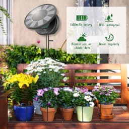 Solar Automatic Drip Irrigation System Kit, Auto Watering Kit for DIY Garden Watering System with 9 Timing Modes Outdoor Garden