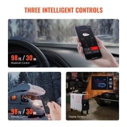 SucceBuy 2KW Diesel Heater 12V/24V All in One Diesel Air Heater with Remote Control Display Screen CO Alarm for Vehicle&Outdoor