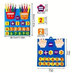 2 Pcs Kid Pencil Shape Toys Felt Finger Numbers Math Toy Children Counting Early Learning for kids Develop Christmas Gifts