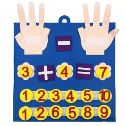 2 Pcs Kid Pencil Shape Toys Felt Finger Numbers Math Toy Children Counting Early Learning for kids Develop Christmas Gifts