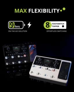 MOOER GE Series Guitar Multi Effects Pedal 55 Amp Models 200 Presets 9H Battery IR Loader 4 Footswitches for Live Performance