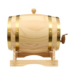 5L Pine Wine Barrel, Wine-Barrel, Wood Wine Container with Stand Faucet for Home Wine Cellar, Whiskey
