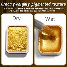 60 Colors Pearl Watercolor Pigment, Metallic Solid Paint Portable Art Kit for Painting, Perfect Gifts, Starry Color