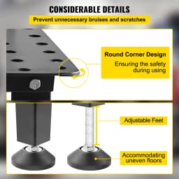 SucceBuy Welding Table 36" x 24" 800LBS Capacity Welding Workbench Table Heavy-Duty Work Bench for Welding Assembly Repair Works