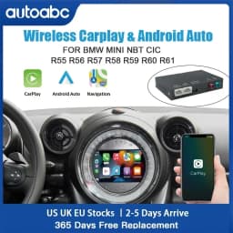AUTOABC Wireless Carplay Android Auto For BMW Mini NBT CIC R55 R56 R57 R58 R59 R60 Module Mirror Link AirPlay Support Camera