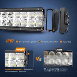 Nilight 22" LED Light Bar Flood Spot Combo Work Light Driving Lights Fog Lamp Offroad Lighting for SUV Ute ATV Truck 4x4 Boat