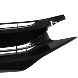 Black Factory Style Front Hood Mesh Grill Grille Eyelid Compatible with 2016-2018 Honda Civic