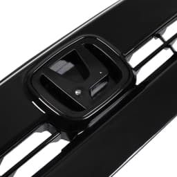 Black Factory Style Front Hood Mesh Grill Grille Eyelid Compatible with 2016-2018 Honda Civic