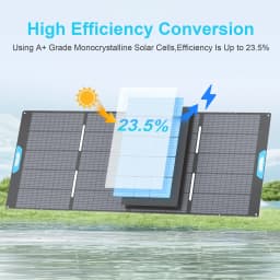 E-POWO 800W / 400W Portable Solar Panel, Foldable & Durable, Complete with an Adjustable Kickstand Case, Waterproof IP67 for RV