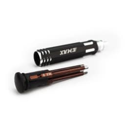 EMAX Official 4 in 1 Emax Hexagon Socket Screwdriver Set Allen Driver H1.5 H2.0 H2.5 H3.0mm Modeling Making Tools for RC Model