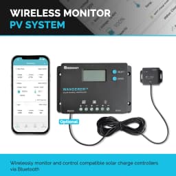 Renogy 10 Amp 12V/24V PWM Negative Ground Solar Charge Controller Compact Design w/LCD Display for AGM, Gel