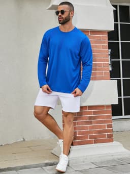 11 Colors Randomly Selected 6-Piece Men's Quick Drying Long-Sleeved T-Shirt Moisture Wicking Casual and Breathable