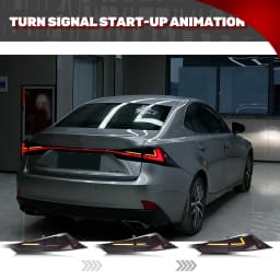 LED Tail Lights for Lexus IS250 IS350 IS200t IS300 3IS ISF 2014-2020 Dynamic Animation Sequential Blinker Rear Lamps Assembly