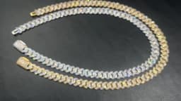 Iced Out CZ Stone Men jewelry Hip Hop Micro Pave Cuban Link Chain High Quality Heavy Chunky Necklace 3 Rows Cubic Zirconia