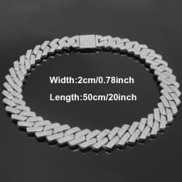 Iced Out CZ Stone Men jewelry Hip Hop Micro Pave Cuban Link Chain High Quality Heavy Chunky Necklace 3 Rows Cubic Zirconia
