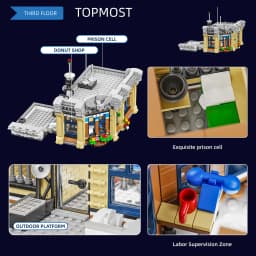 Town Police Station House Modular Buildings Blocks City View Apartment Store Architecture Brick Model Kit Adult Kid Gift 3111PCS