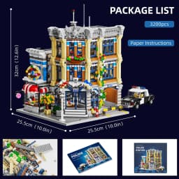 Town Police Station House Modular Buildings Blocks City View Apartment Store Architecture Brick Model Kit Adult Kid Gift 3111PCS